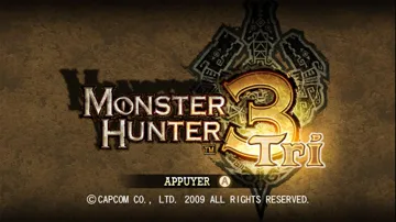 Monster Hunter Tri screen shot title